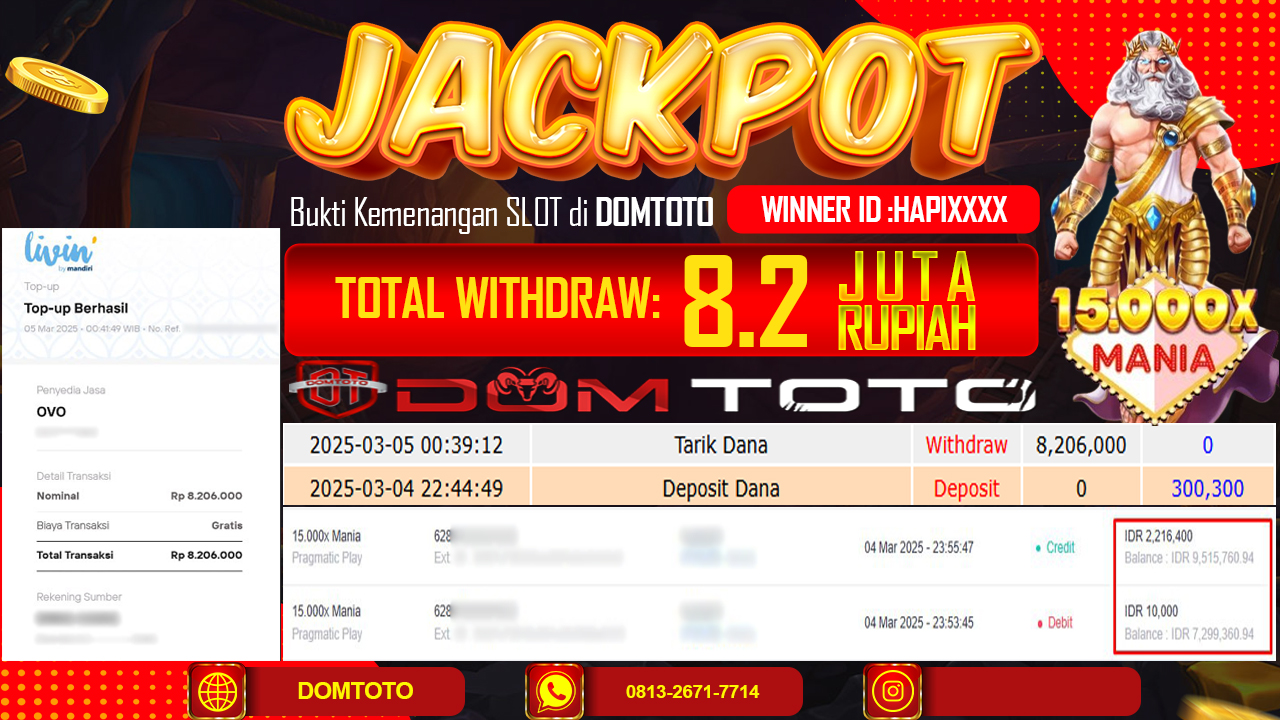 JACKPOT SLOT 15.000X MANIA  5 MARET 2025